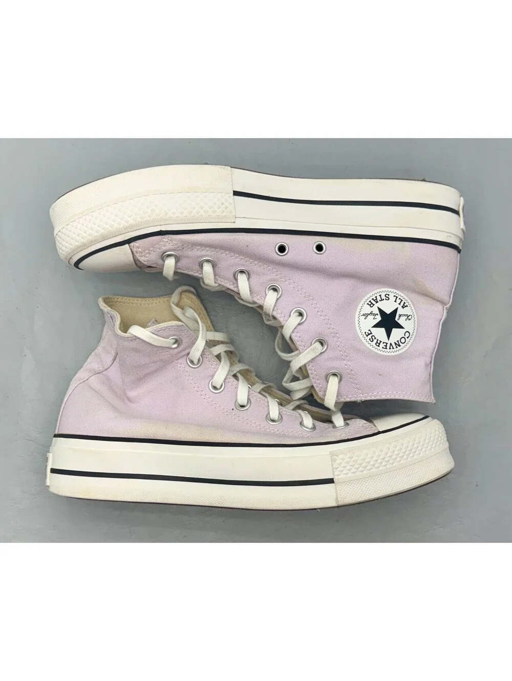 CONVERSE CHUCK TAYLOR ALL STAR HI PLATFORM SNEAKER PALE AMETHYST SIZE 9 AMAZING